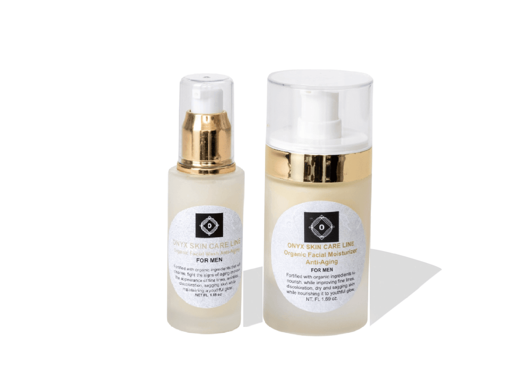 Organic Two-Step Anti-Aging System Facial Wash and Moisturizer  - For MEN